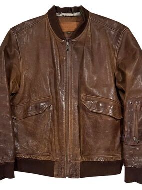 Vintage Timberland Weathergear Brown Leather Jacket (Size M)